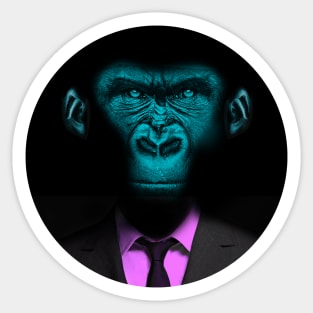 Monkey suit pink shirt Sticker